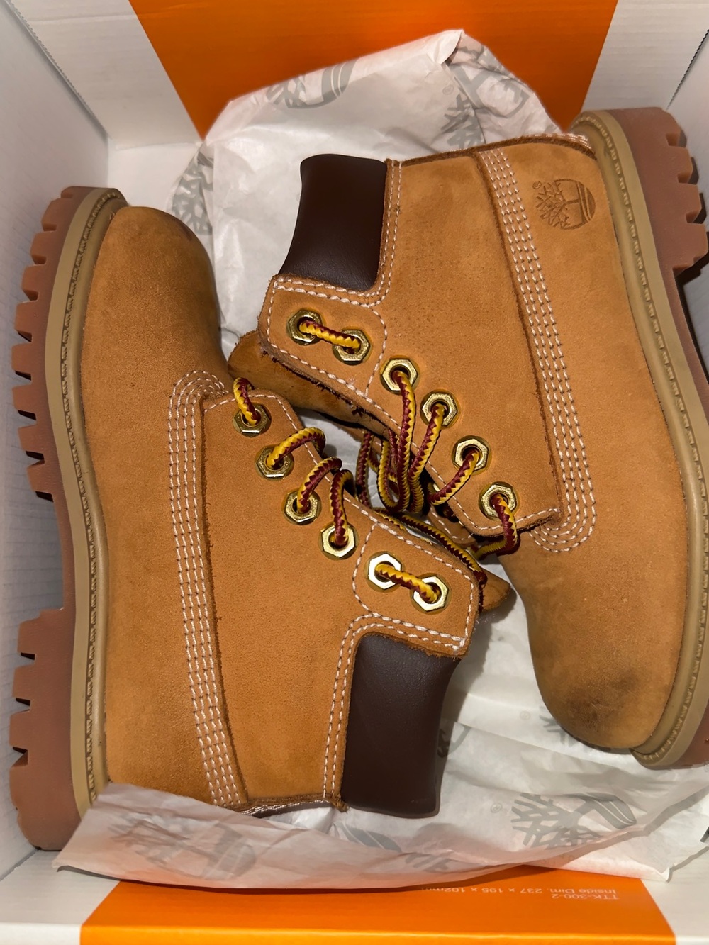 Timberland Toddler Wheat/Tan Lace-Up Leather Boots